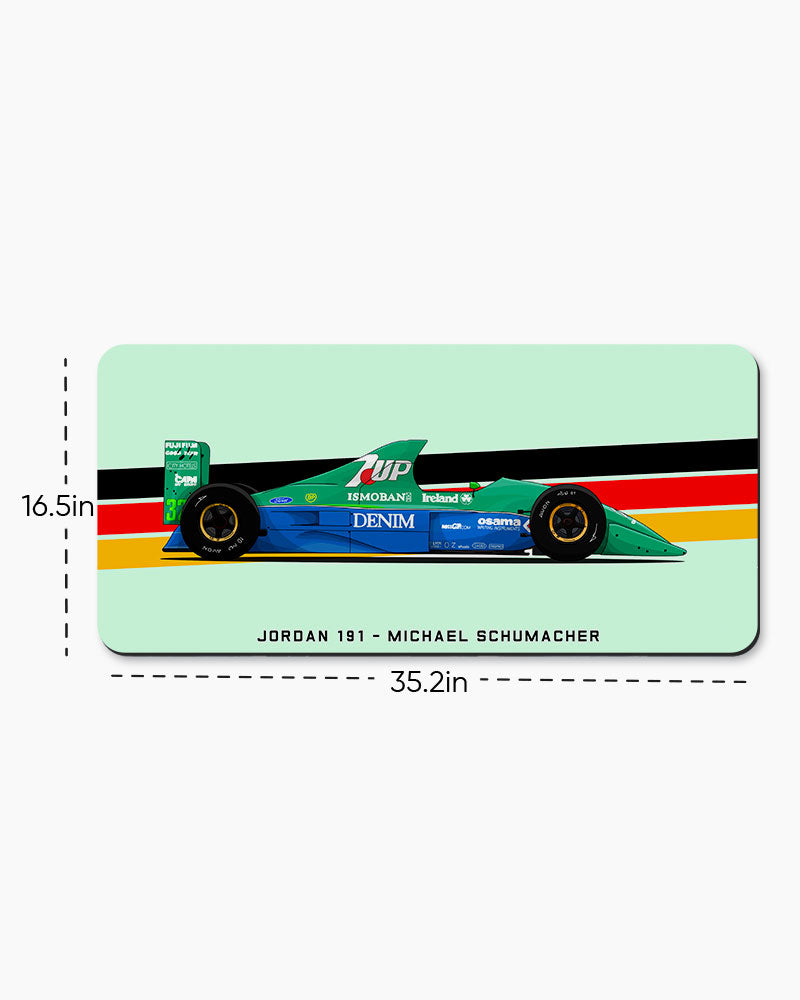 Michael Schumacher Jordan 191 Desk Mat