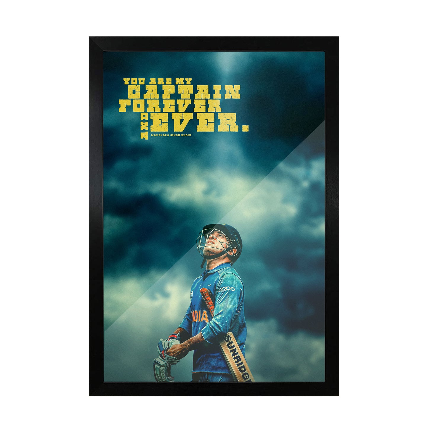MS Dhoni Quote Frame