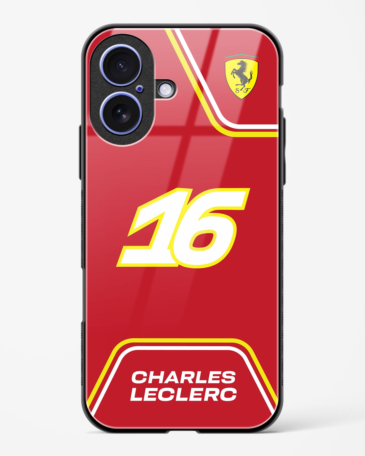 Charles Leclerc Ferrari Glass Case Phone Cover