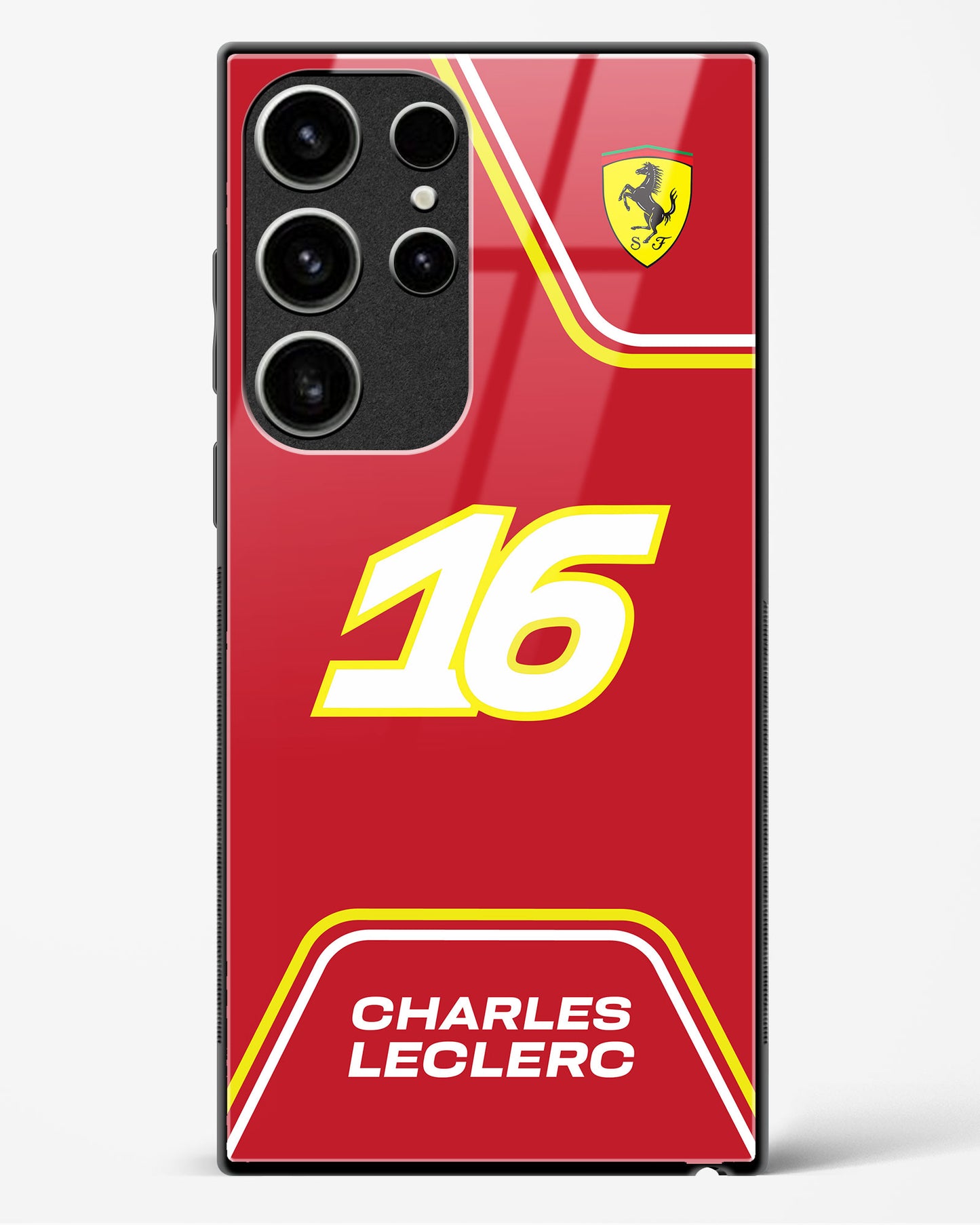 Charles Leclerc Ferrari Glass Case Phone Cover
