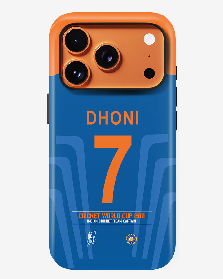 Dhoni 7 Team India Gloss Shell Phone Cover