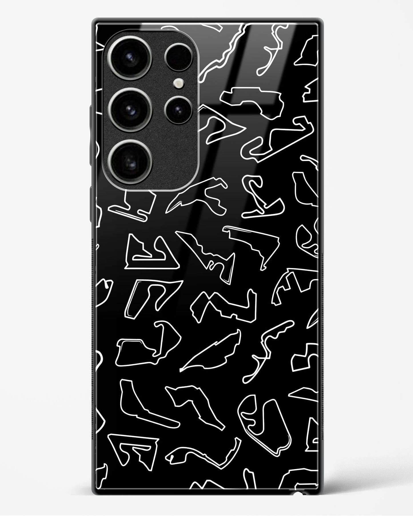 F1 circuits Glass Case Phone Cover