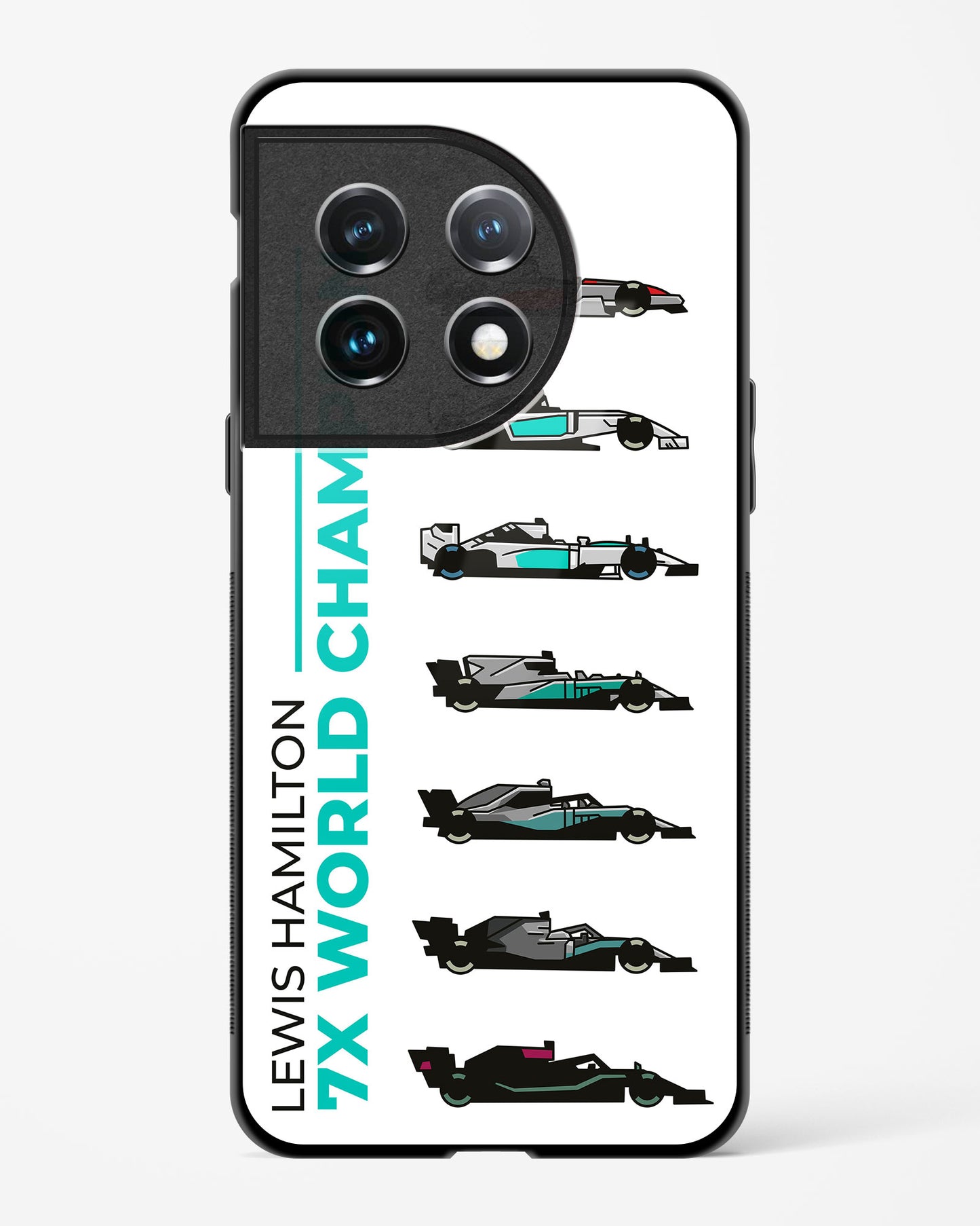 Lewis Hamilton 7X Champion Glass Case Phone Cover