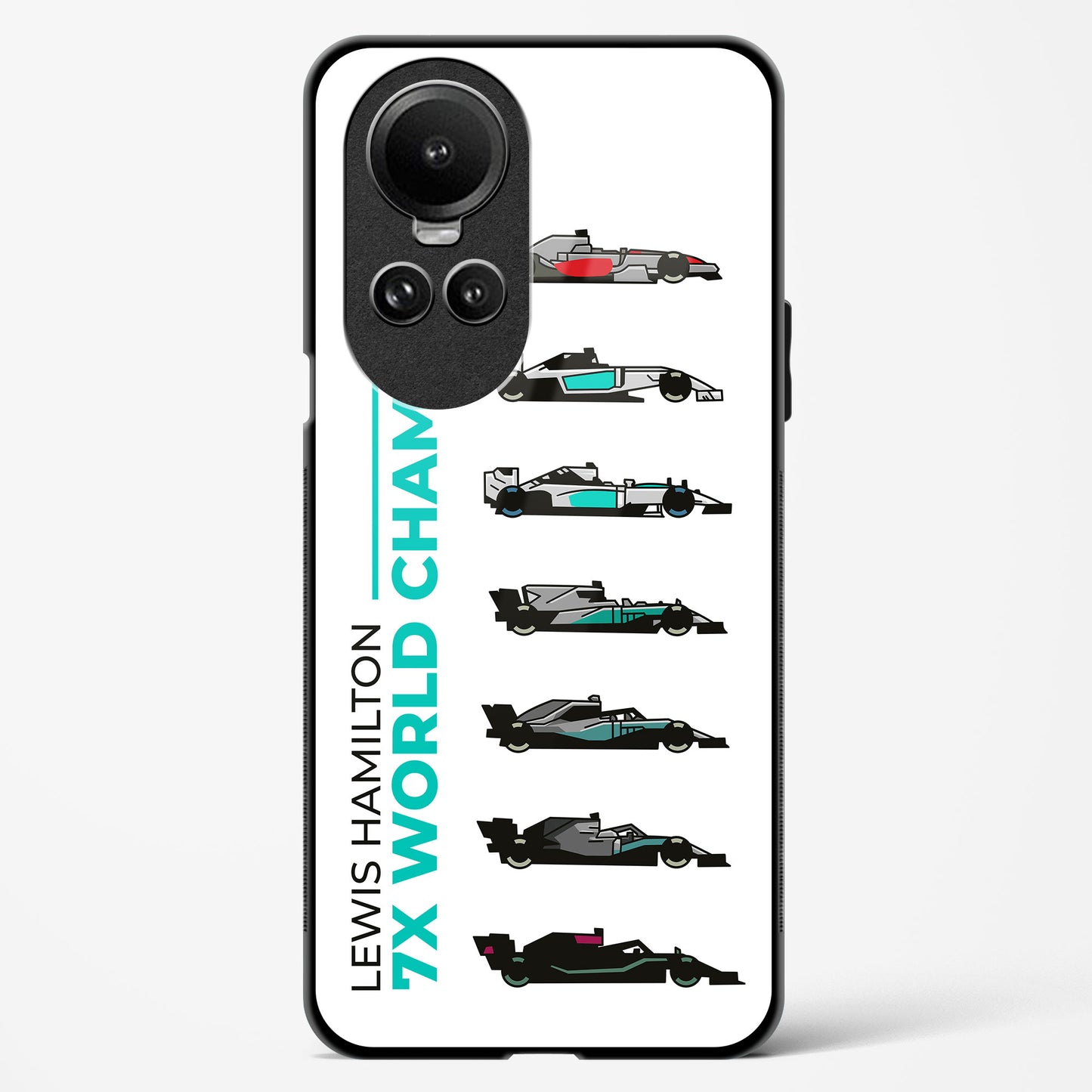 Lewis Hamilton 7X Champion Glass Case Phone Cover