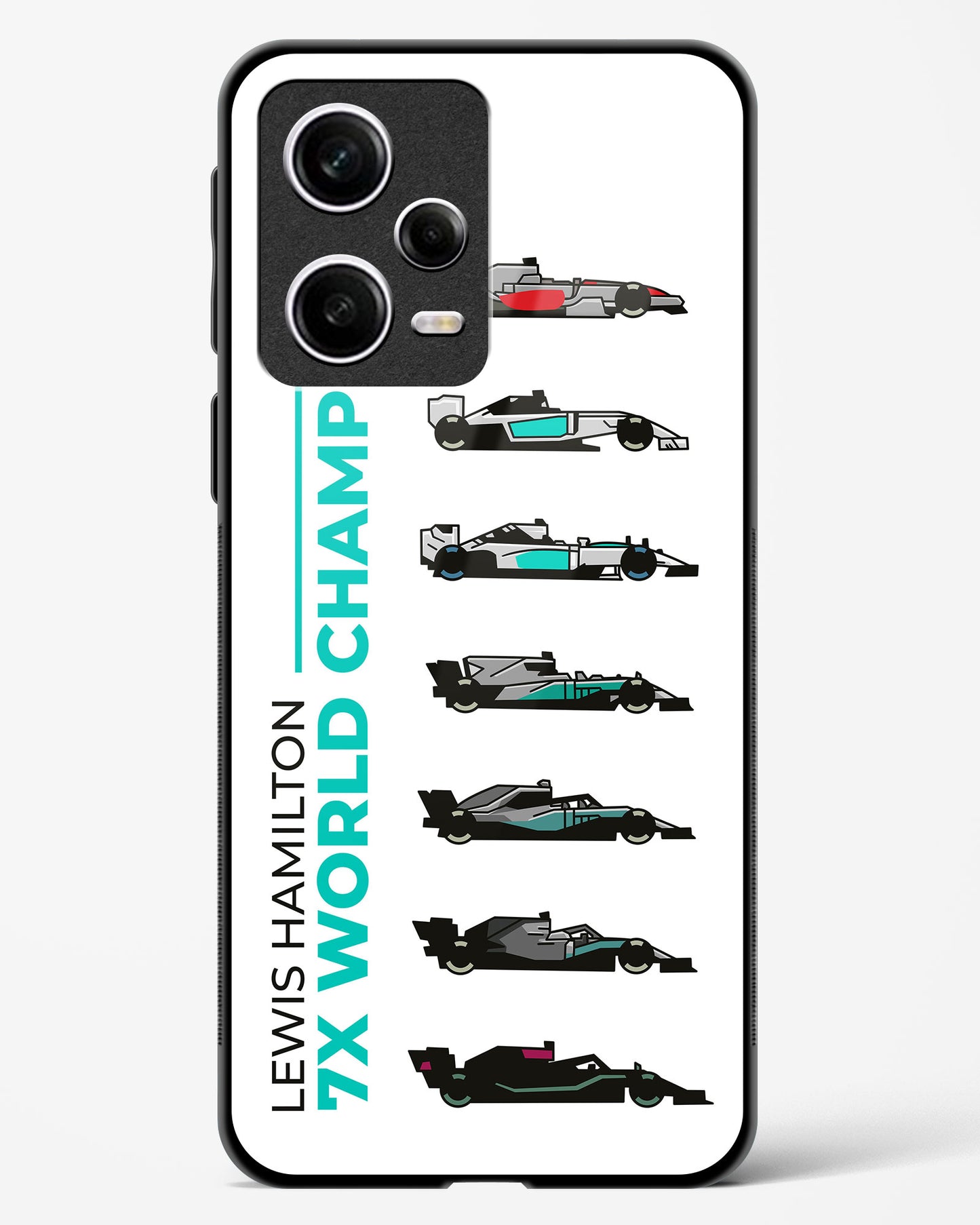 Lewis Hamilton 7X Champion Glass Case Phone Cover