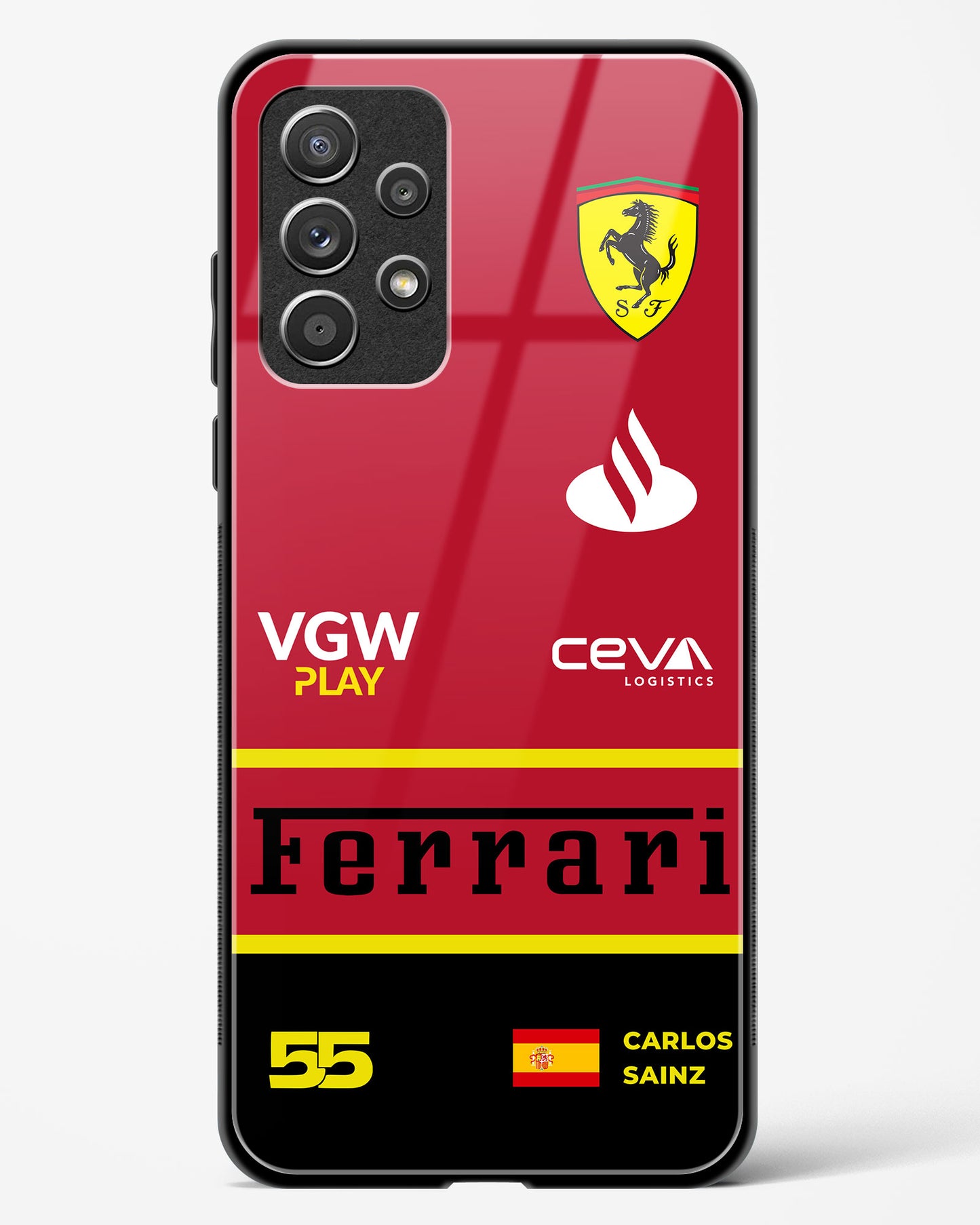 Carlos Sainz 2024 Ferrari Glass Case Phone Cover