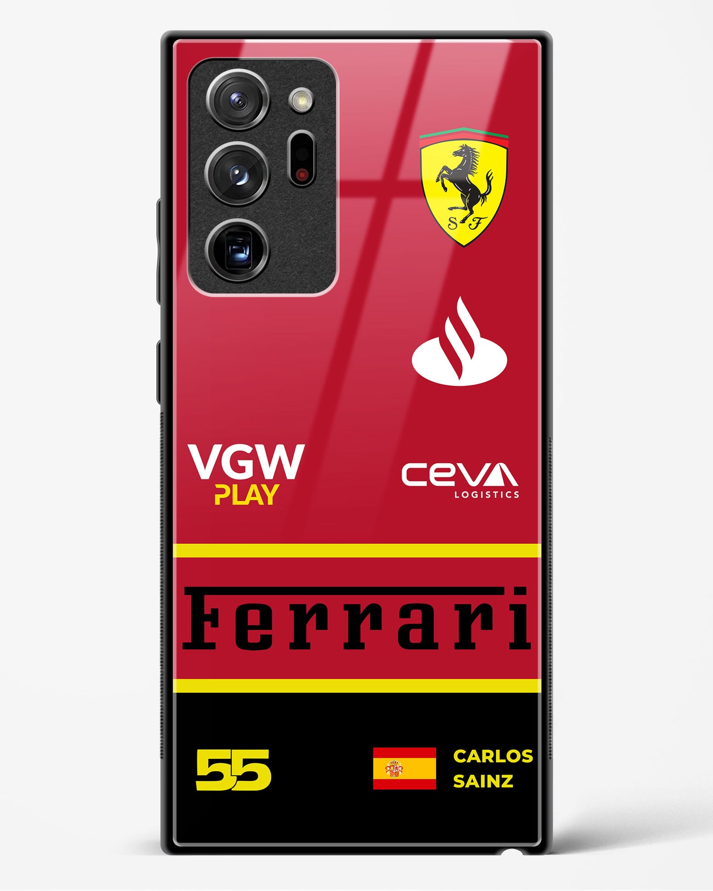 Carlos Sainz 2024 Ferrari Glass Case Phone Cover