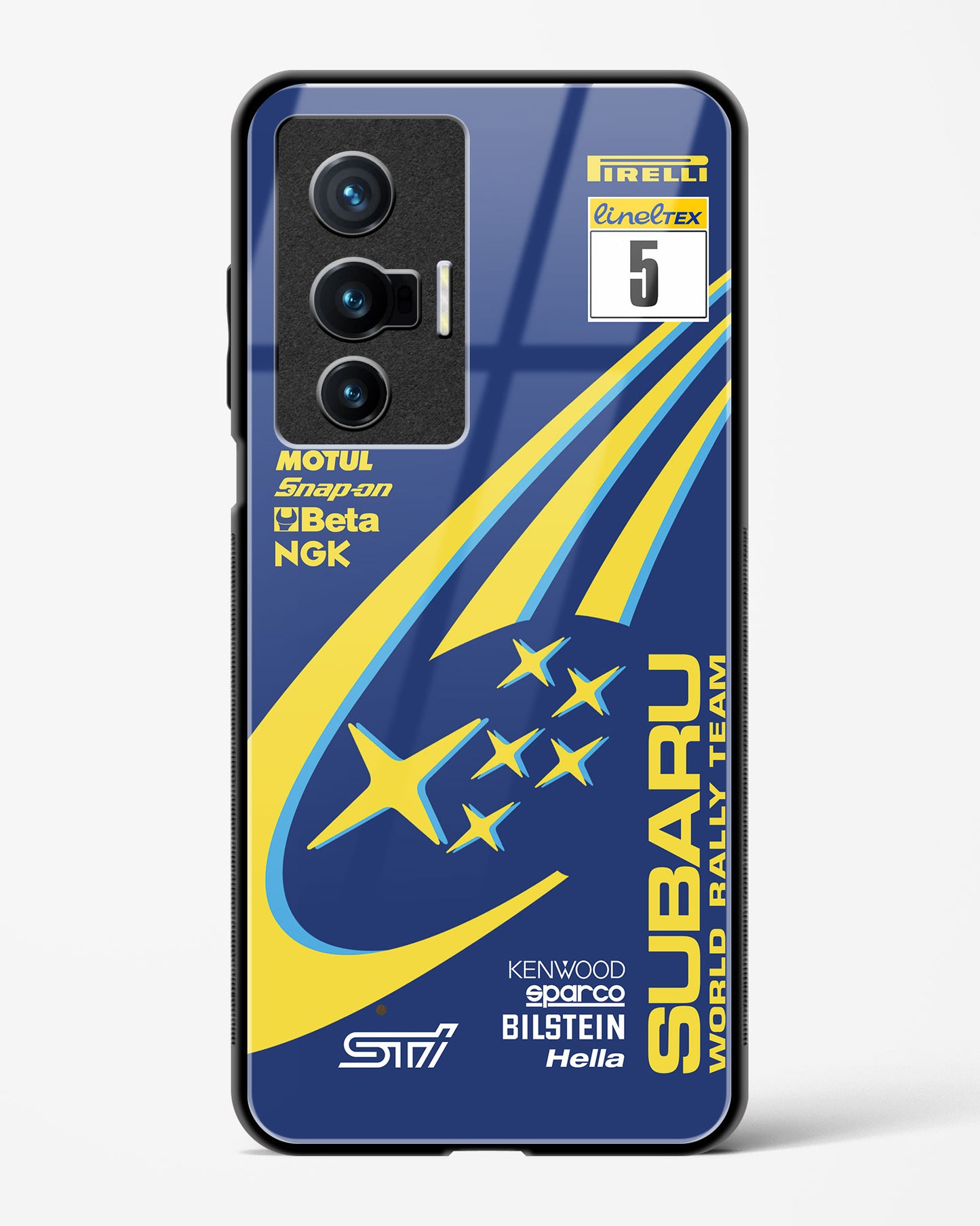 Subaru Rally Team Glass Case Phone Cover