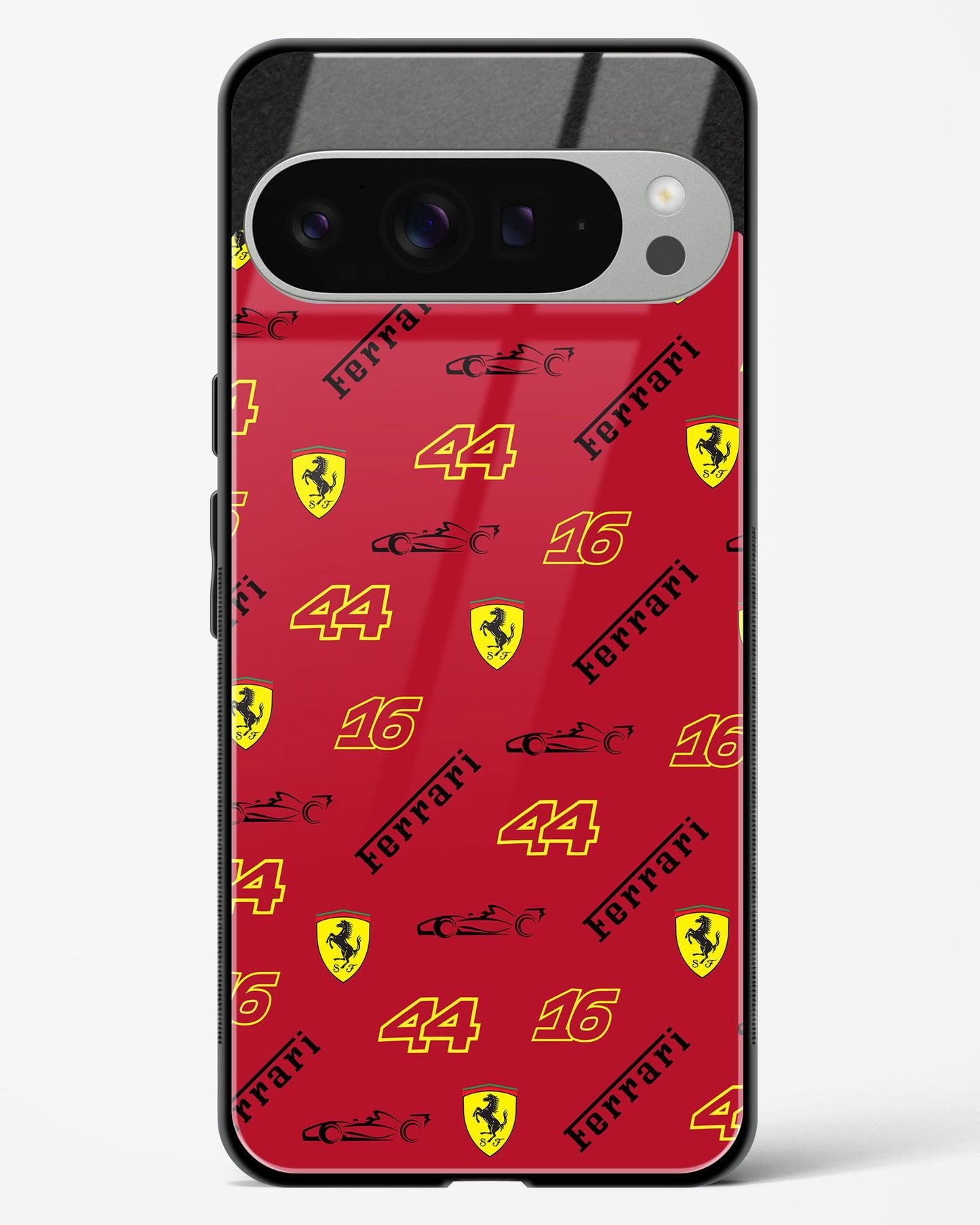 Team Ferrari minimalist Glass Case Phone Cover