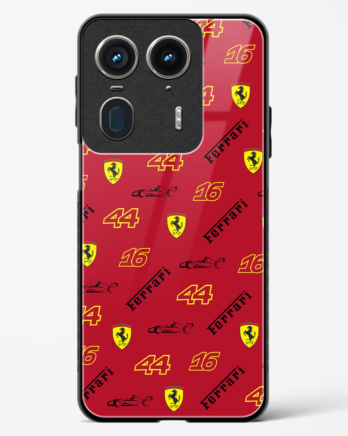 Team Ferrari minimalist Glass Case Phone Cover