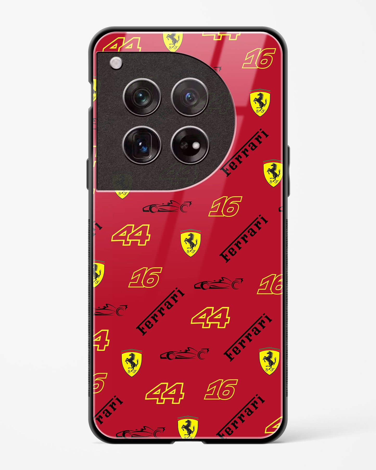 Team Ferrari minimalist Glass Case Phone Cover