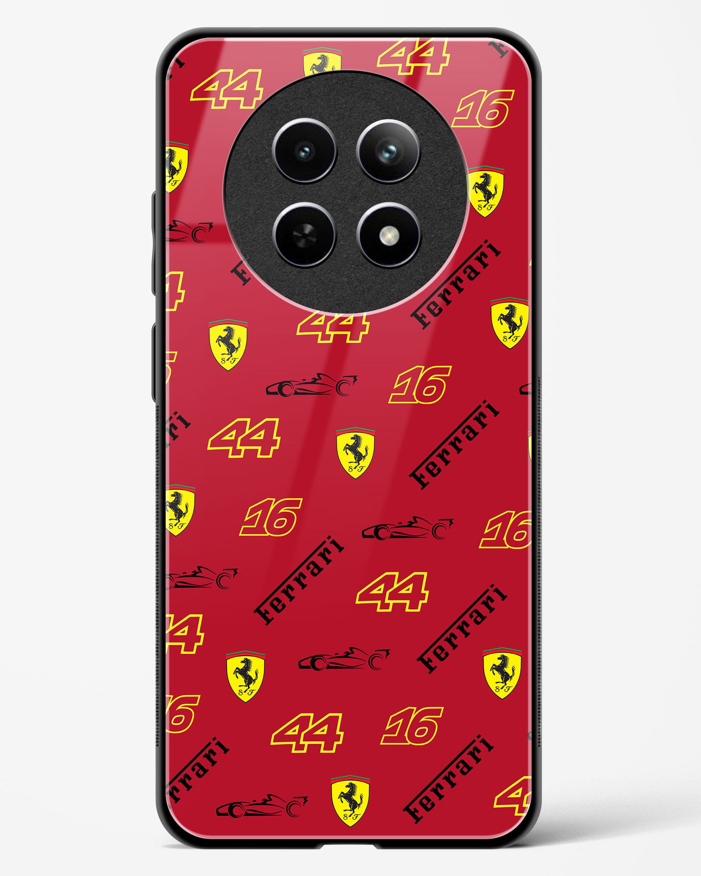 Team Ferrari minimalist Glass Case Phone Cover