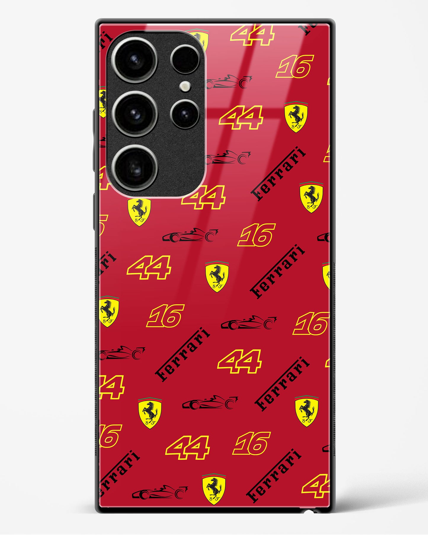 Team Ferrari minimalist Glass Case Phone Cover