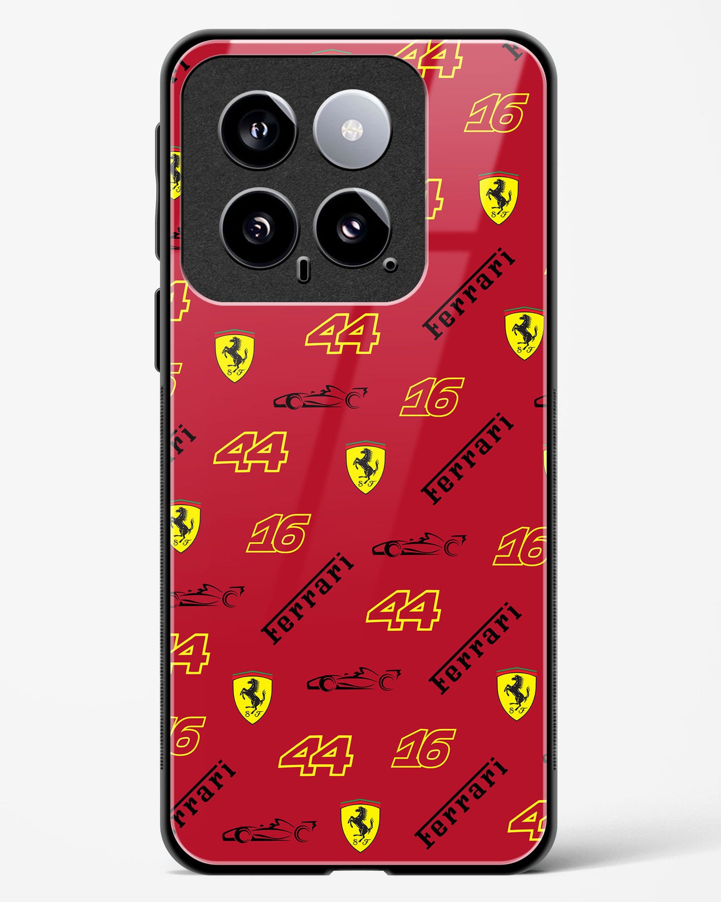 Team Ferrari minimalist Glass Case Phone Cover