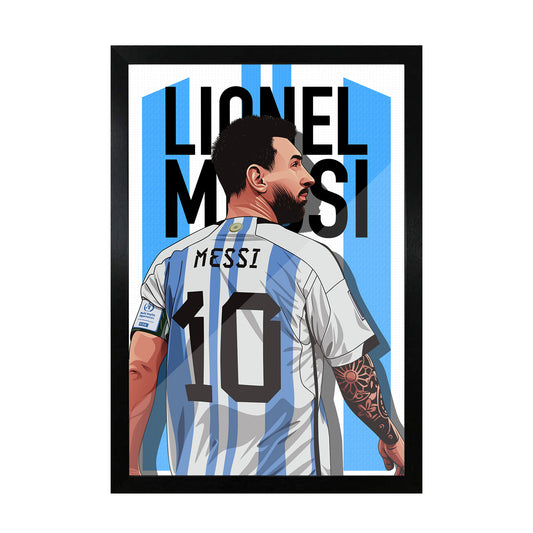 Messi illustration art frame