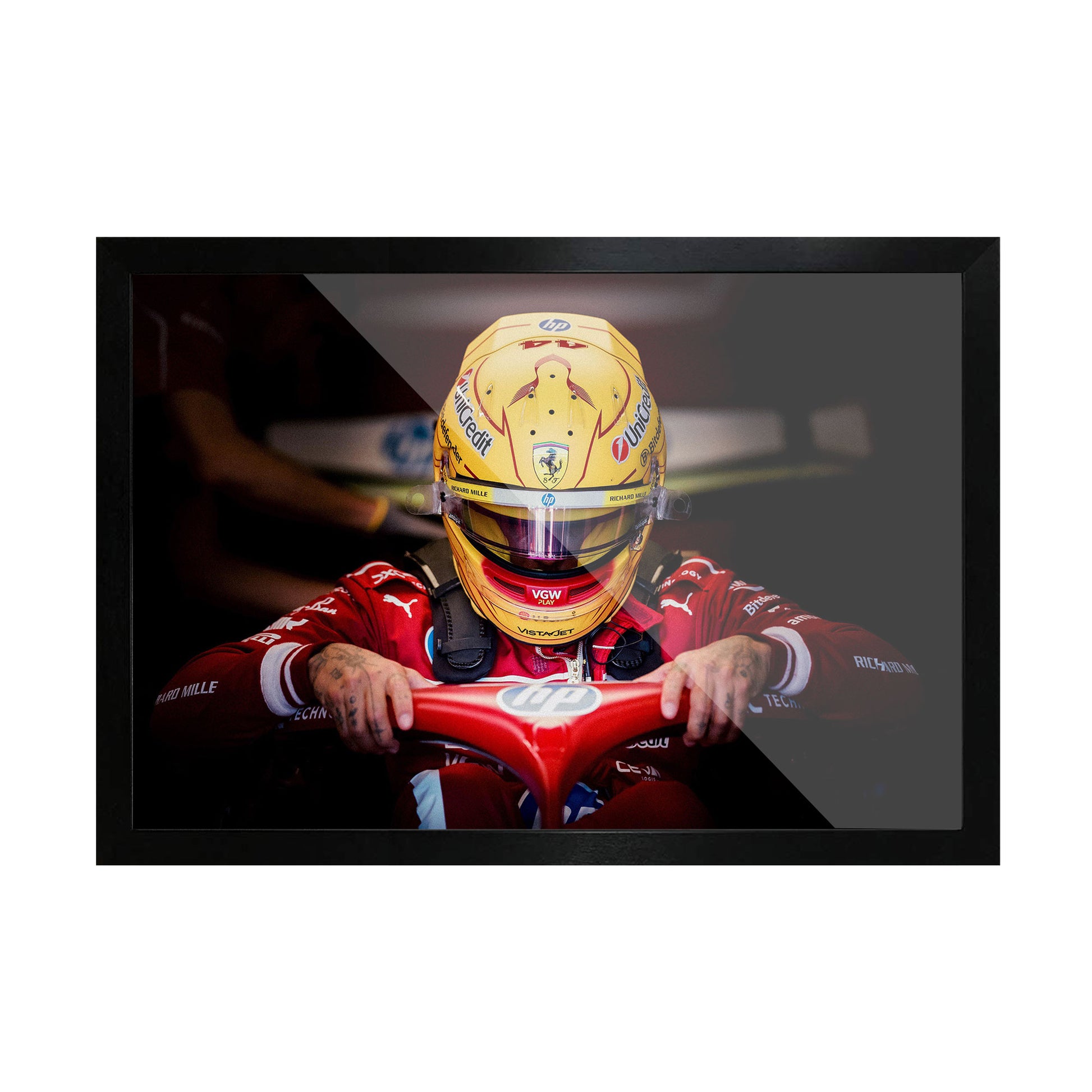 Lewis Hamilton Ferrari frame