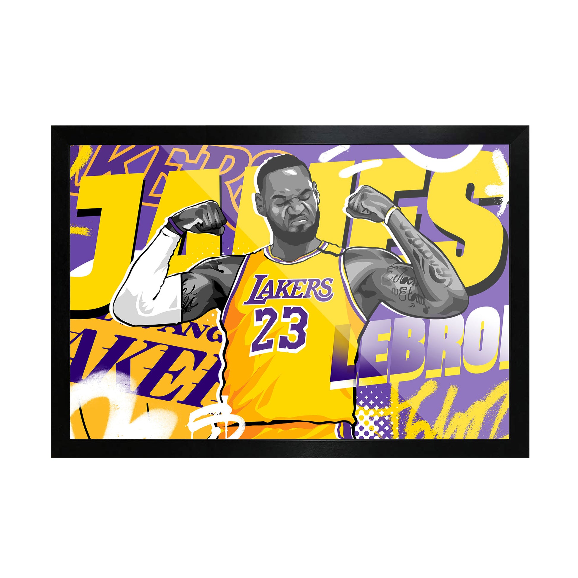 Lebron James Illustration Art Frame