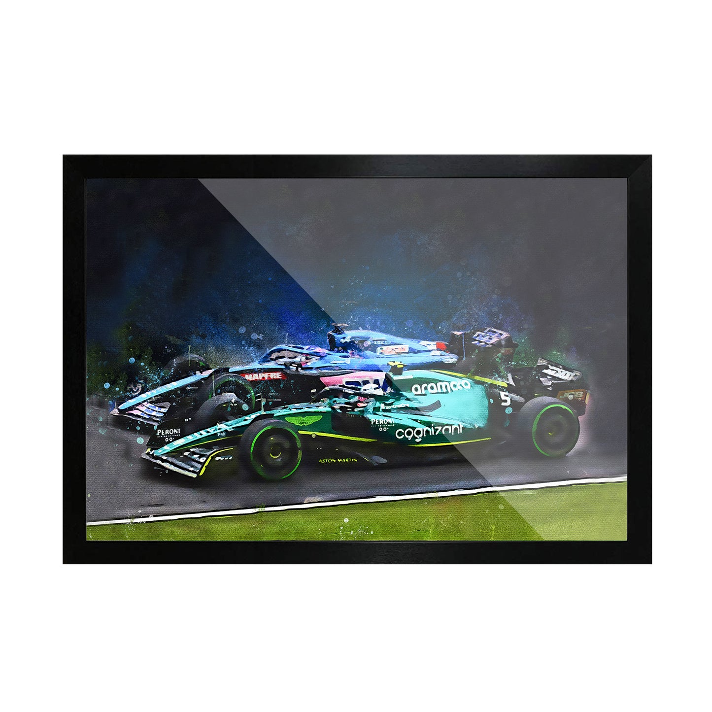 Vettel and Alonso battle poster