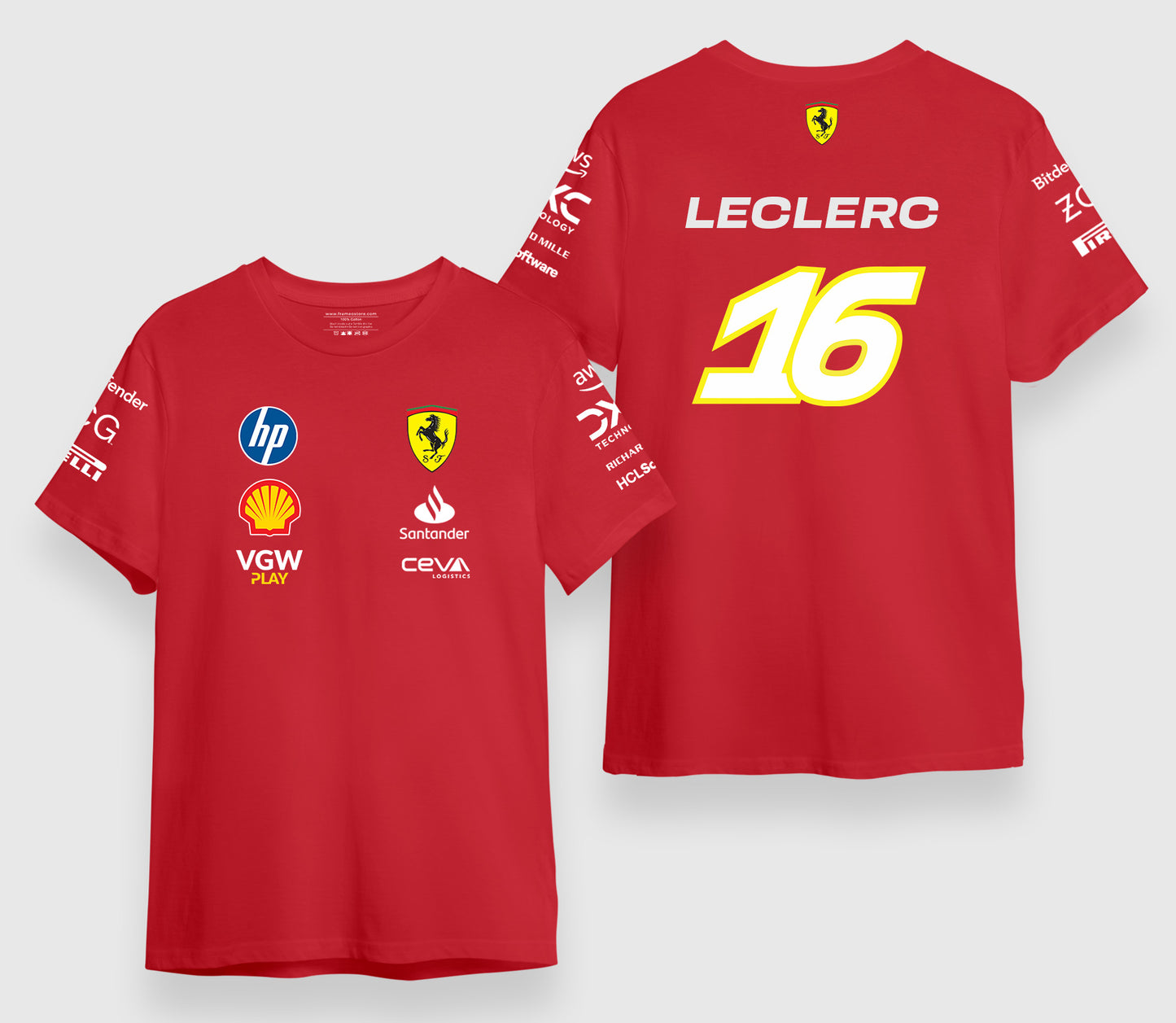 charles leclerc ferrari tshirt