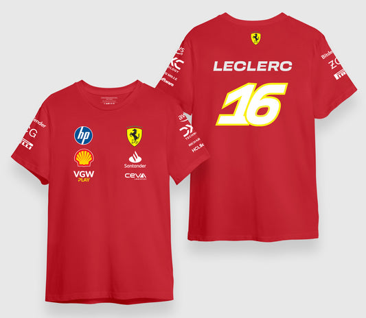 charles leclerc ferrari tshirt