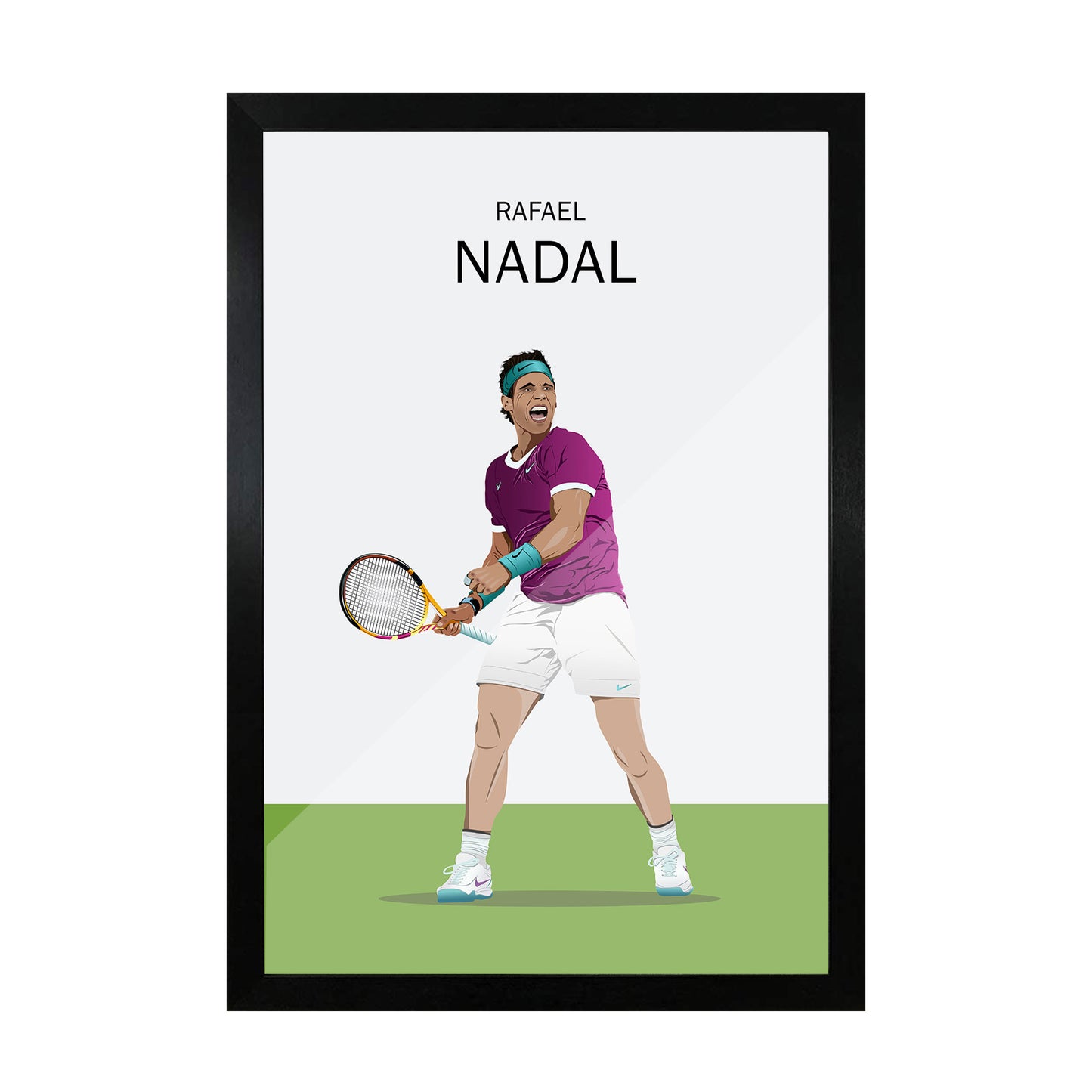 Rafael Nadal illustration frame