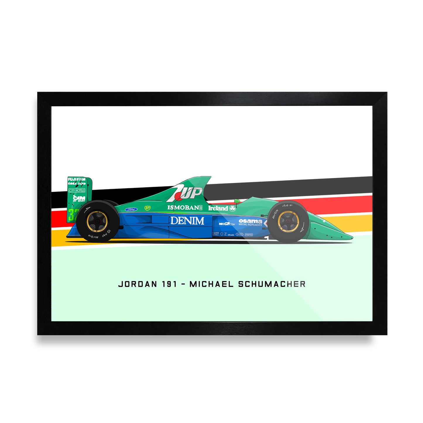 Michael Schumacher Jordan 191 Art Frame