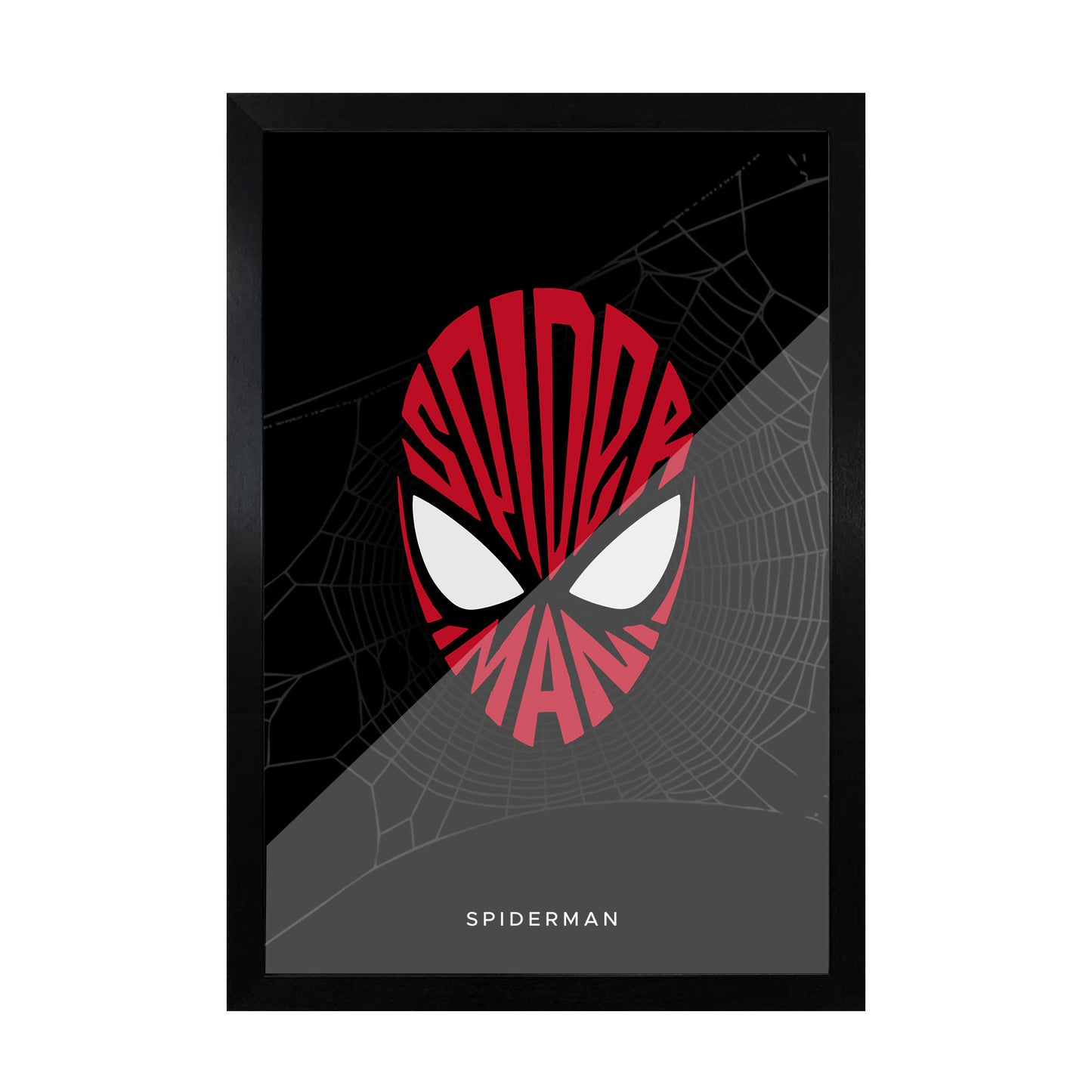Spiderman Text Art frame
