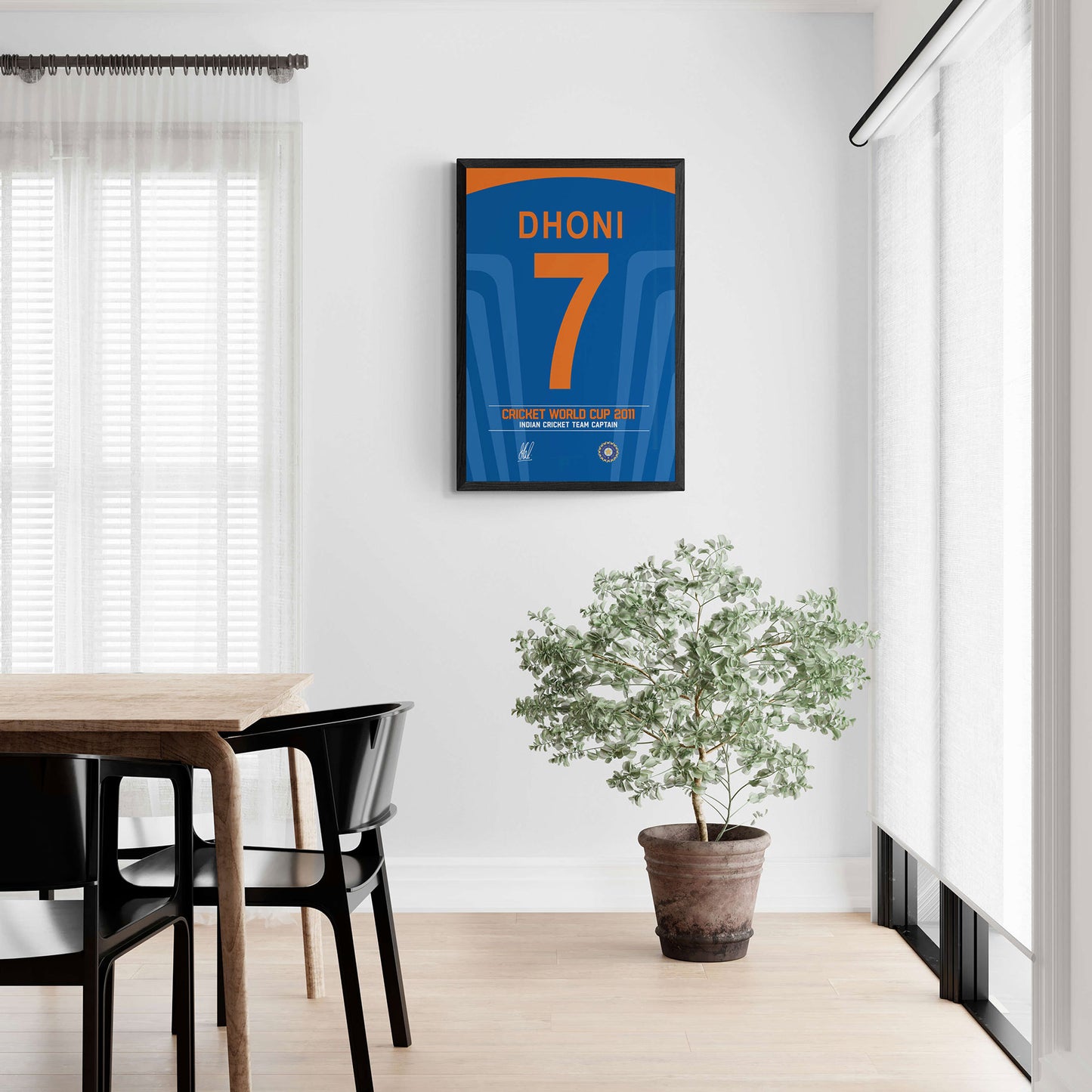 MS Dhoni 7 Jersey Art