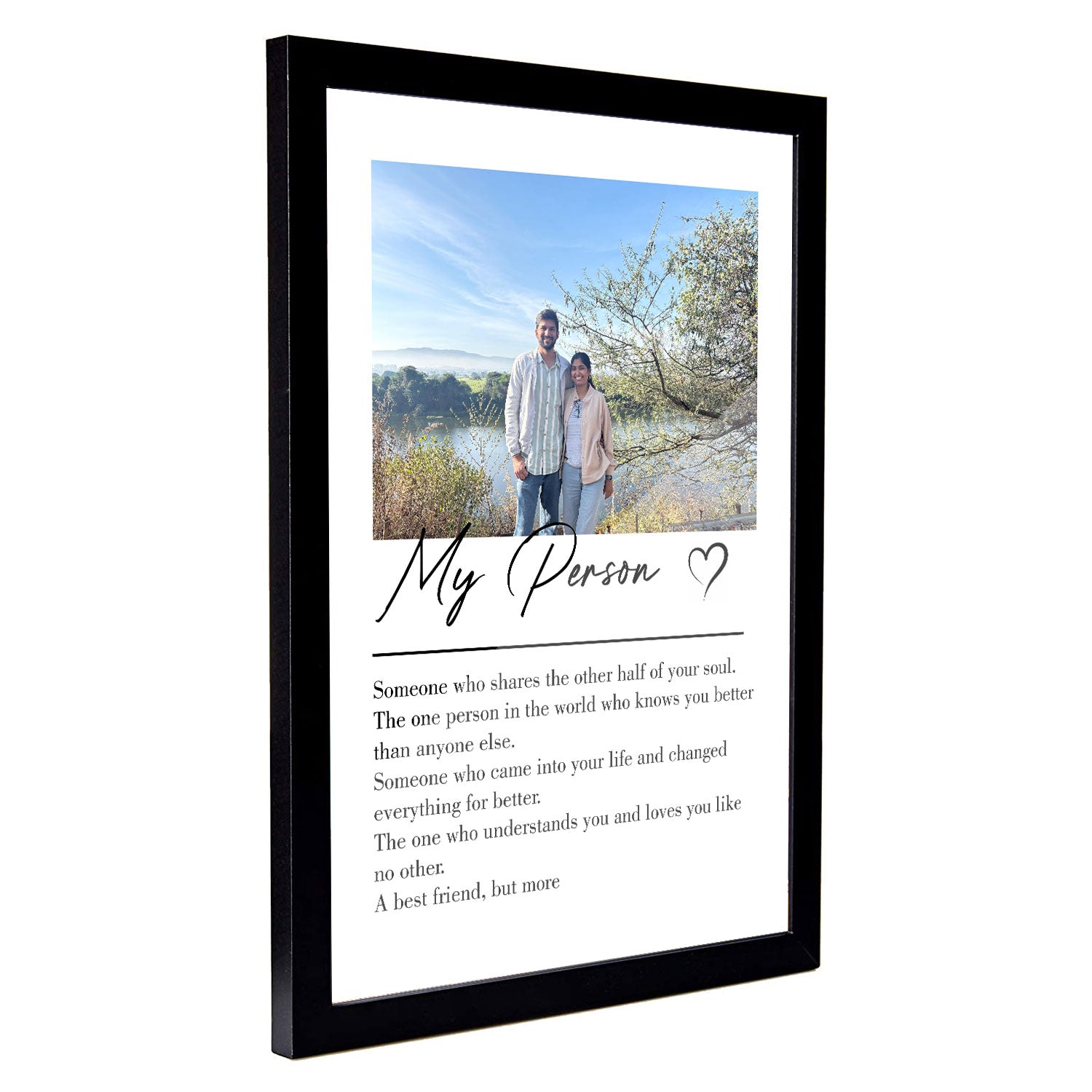 frame for couple with message