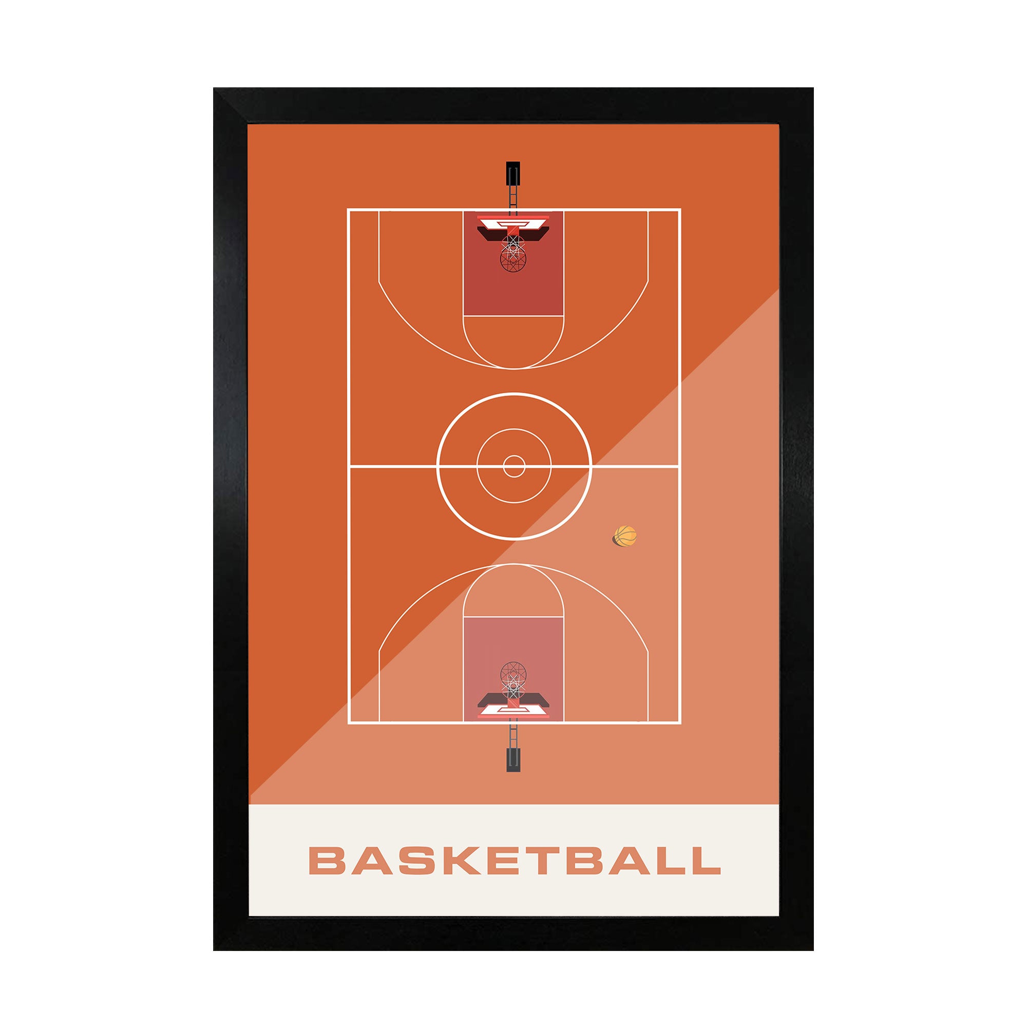 Basketball Frame Example Basketball Court Poster | Basketball Frames – Frameo Store