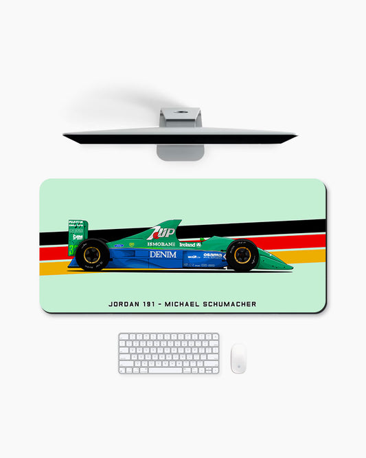 Michael Schumacher Jordan 191 Desk Mat