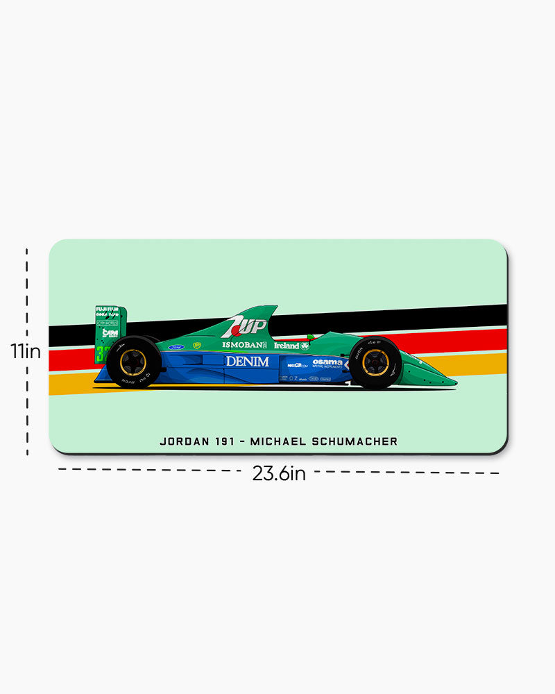 Michael Schumacher Jordan 191 Desk Mat