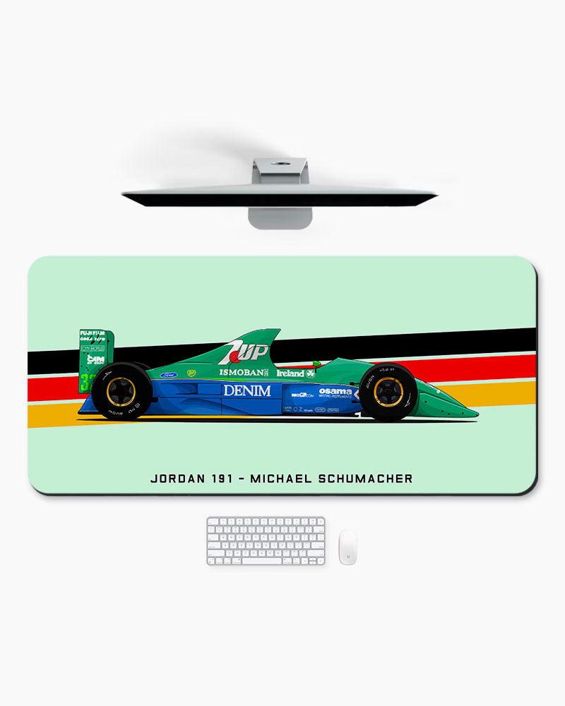 Michael Schumacher Jordan 191 Desk Mat