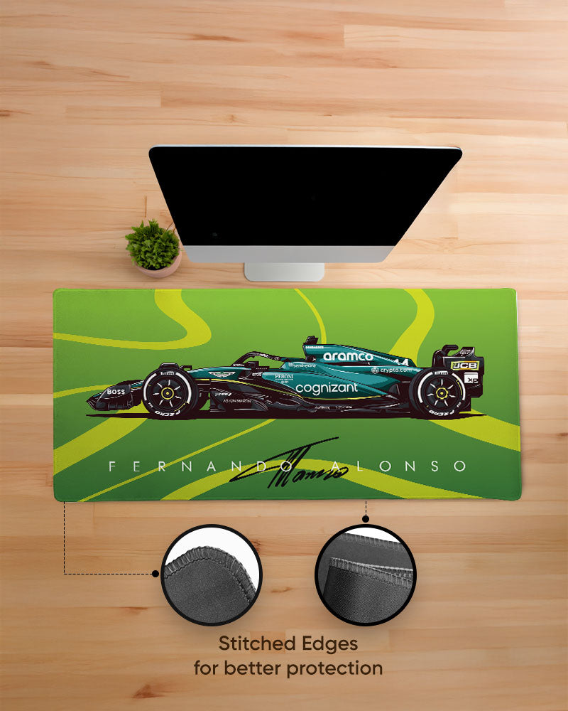 Fernando Alonso Aston Martin EdgeGuard Desk Mat
