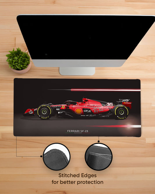 Charles Leclerc SF23 EdgeGuard Desk Mat
