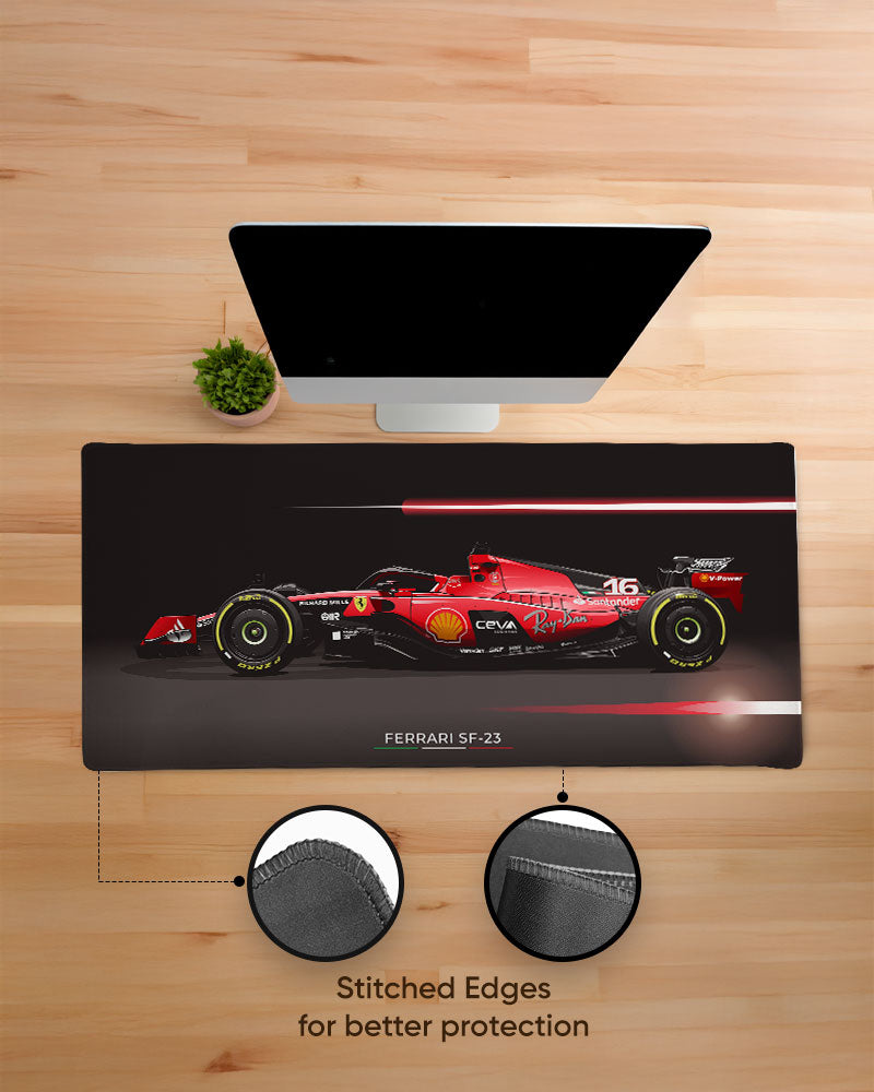 Charles Leclerc SF23 EdgeGuard Desk Mat