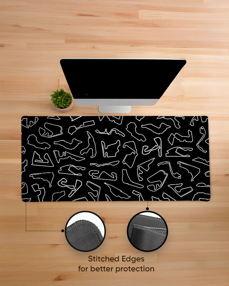 Formula 1 circuits EdgeGuard Desk Mat