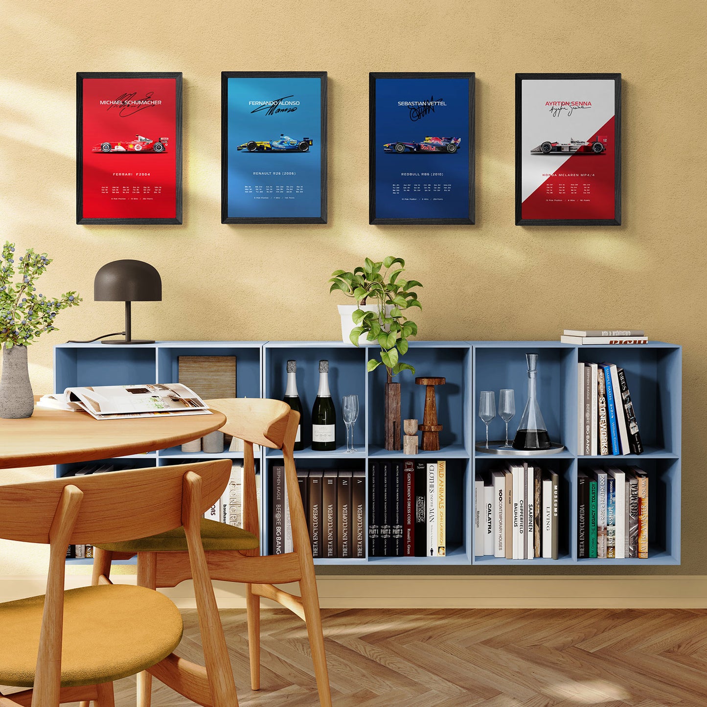 F1 Legends Framed Poster Set of 4