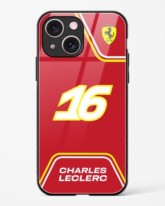 Charles Leclerc Ferrari Glass Case Phone Cover