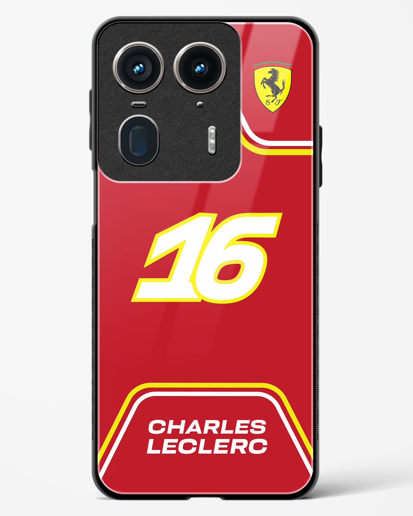 Charles Leclerc Ferrari Glass Case Phone Cover