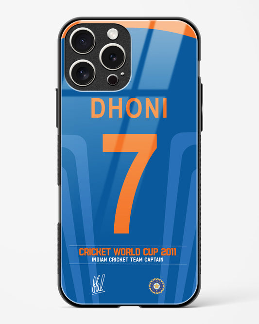 MS Dhoni 7 Glass Case Phone Cover