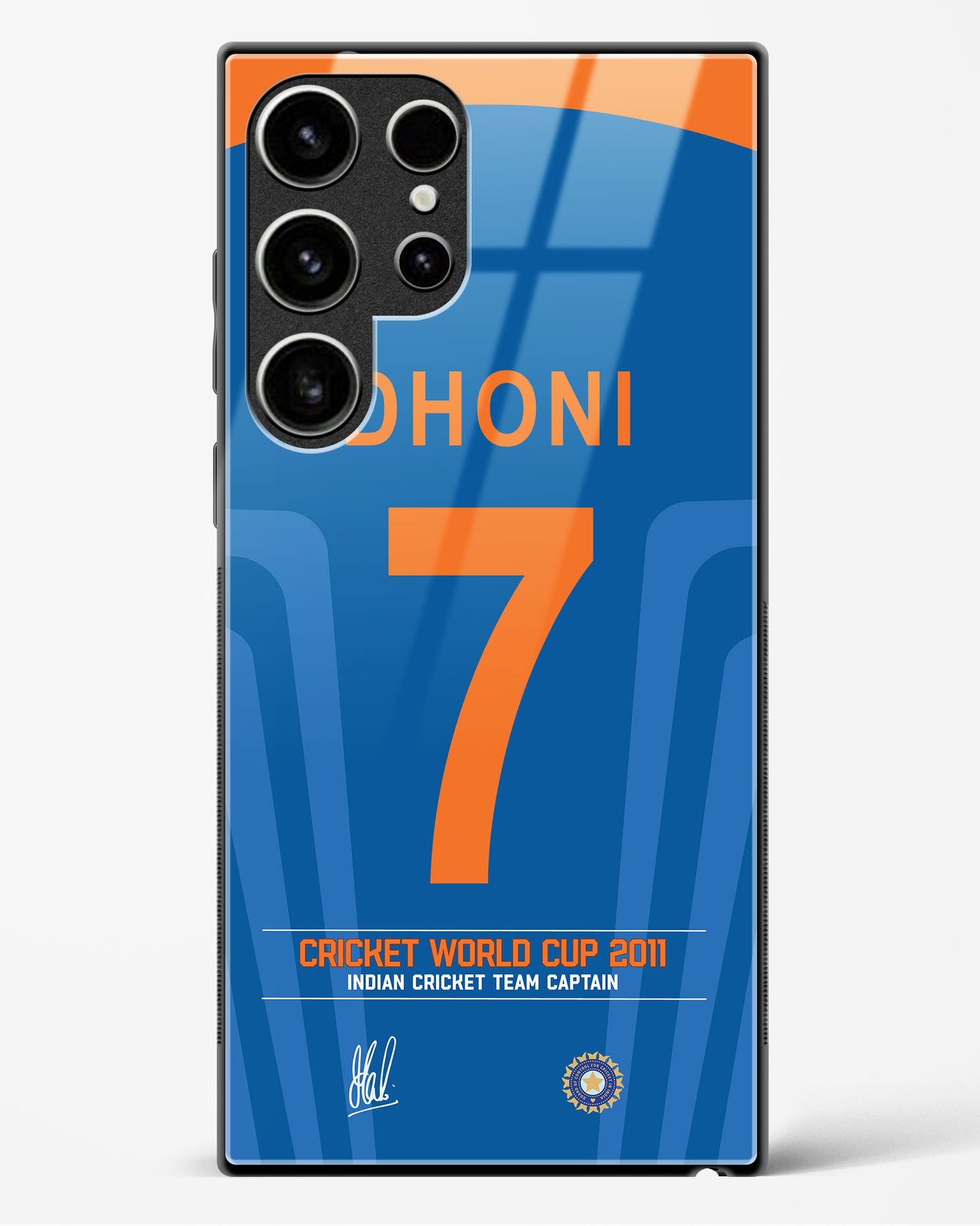 MS Dhoni 7 Glass Case Phone Cover