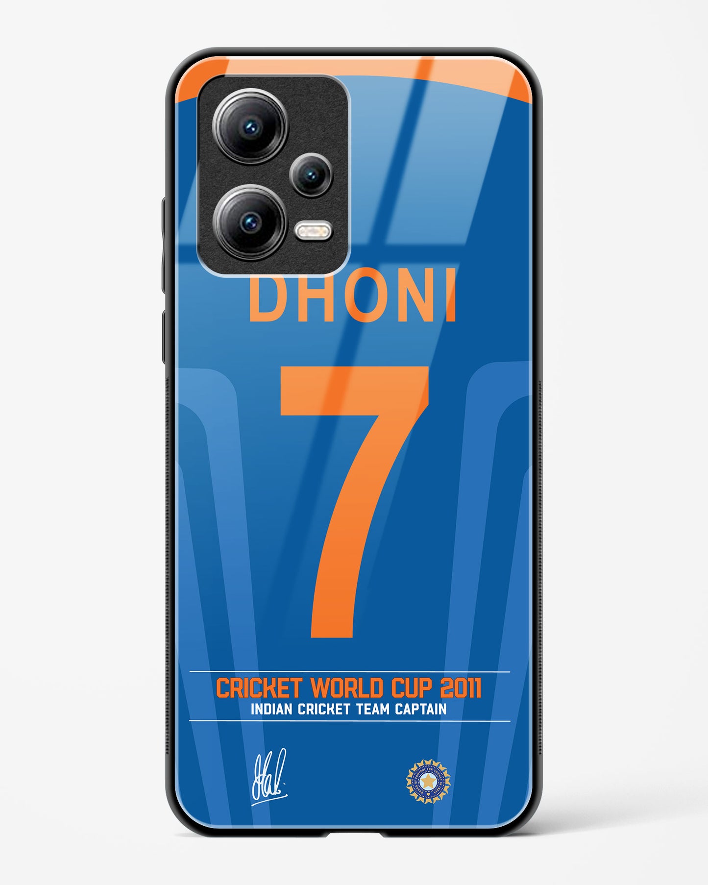 MS Dhoni 7 Glass Case Phone Cover