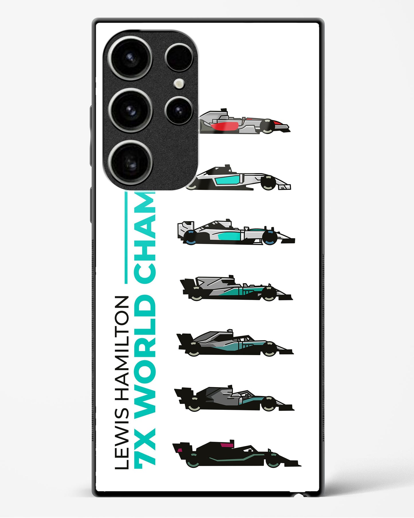 Lewis Hamilton 7X Champion Glass Case Phone Cover