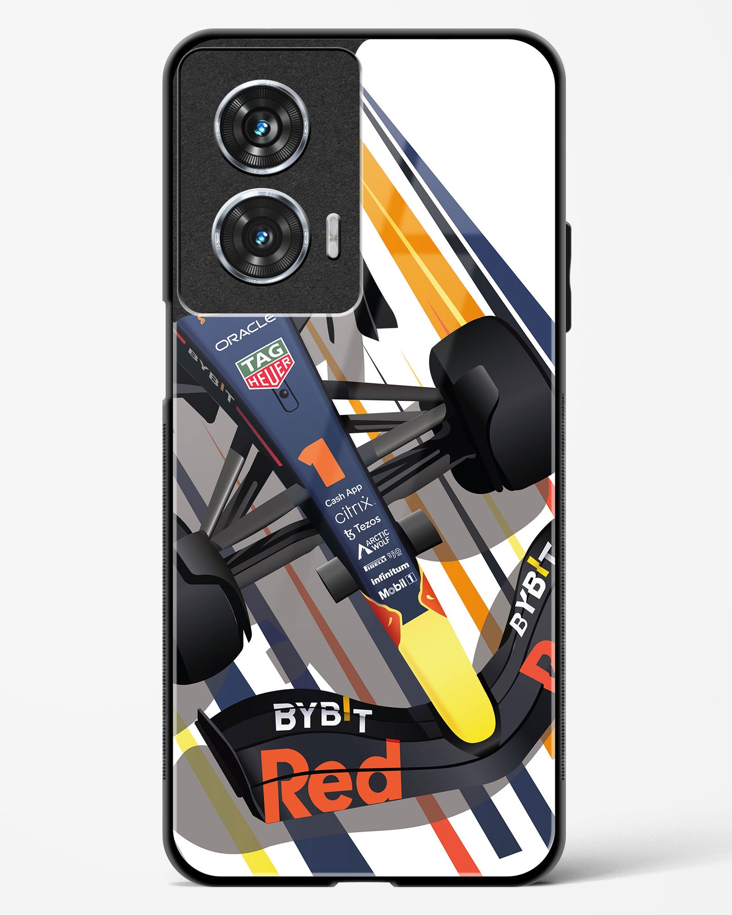 Max Verstappen RB19 illustration Glass Case Phone Cover