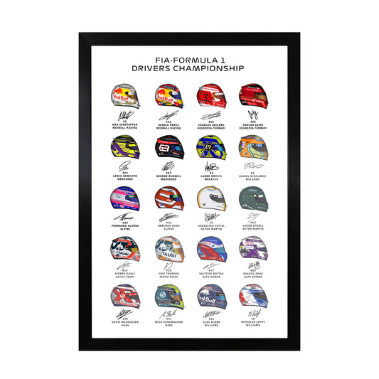 F1 Drivers Helmet Art