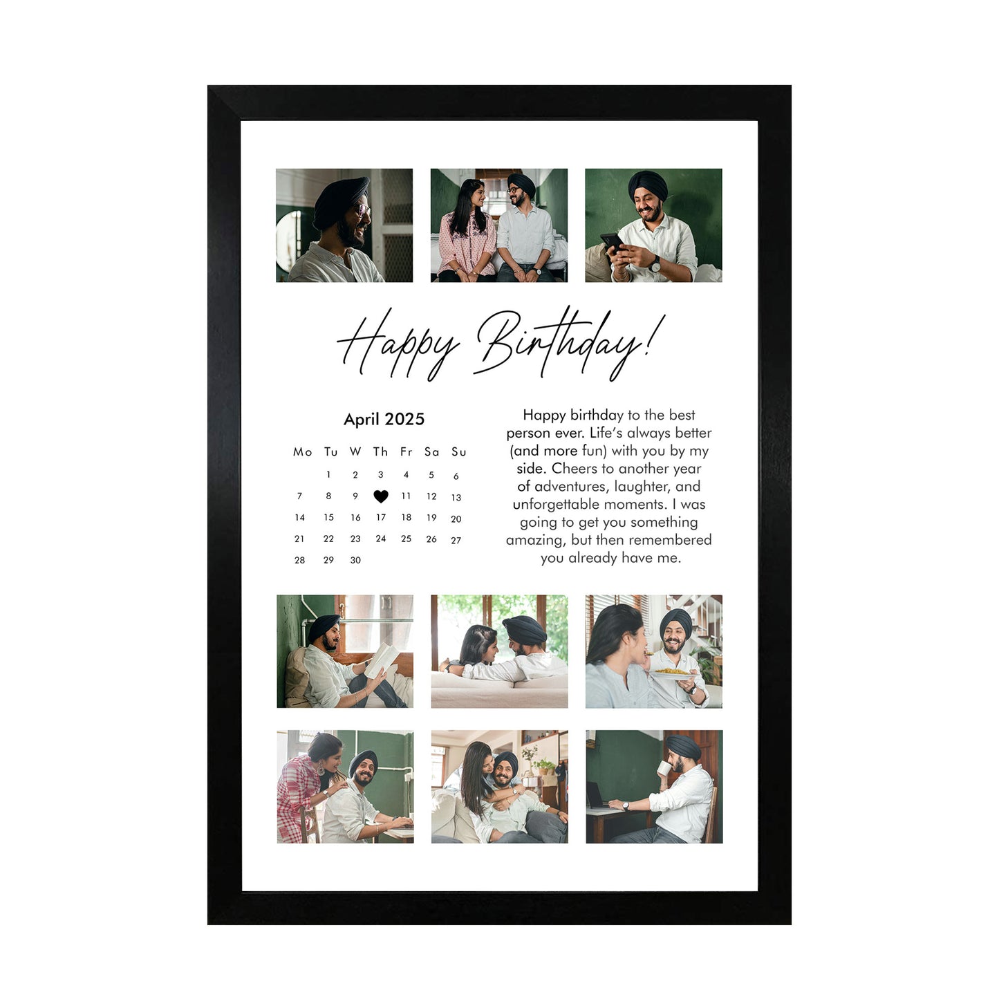 happy birthday custom frame