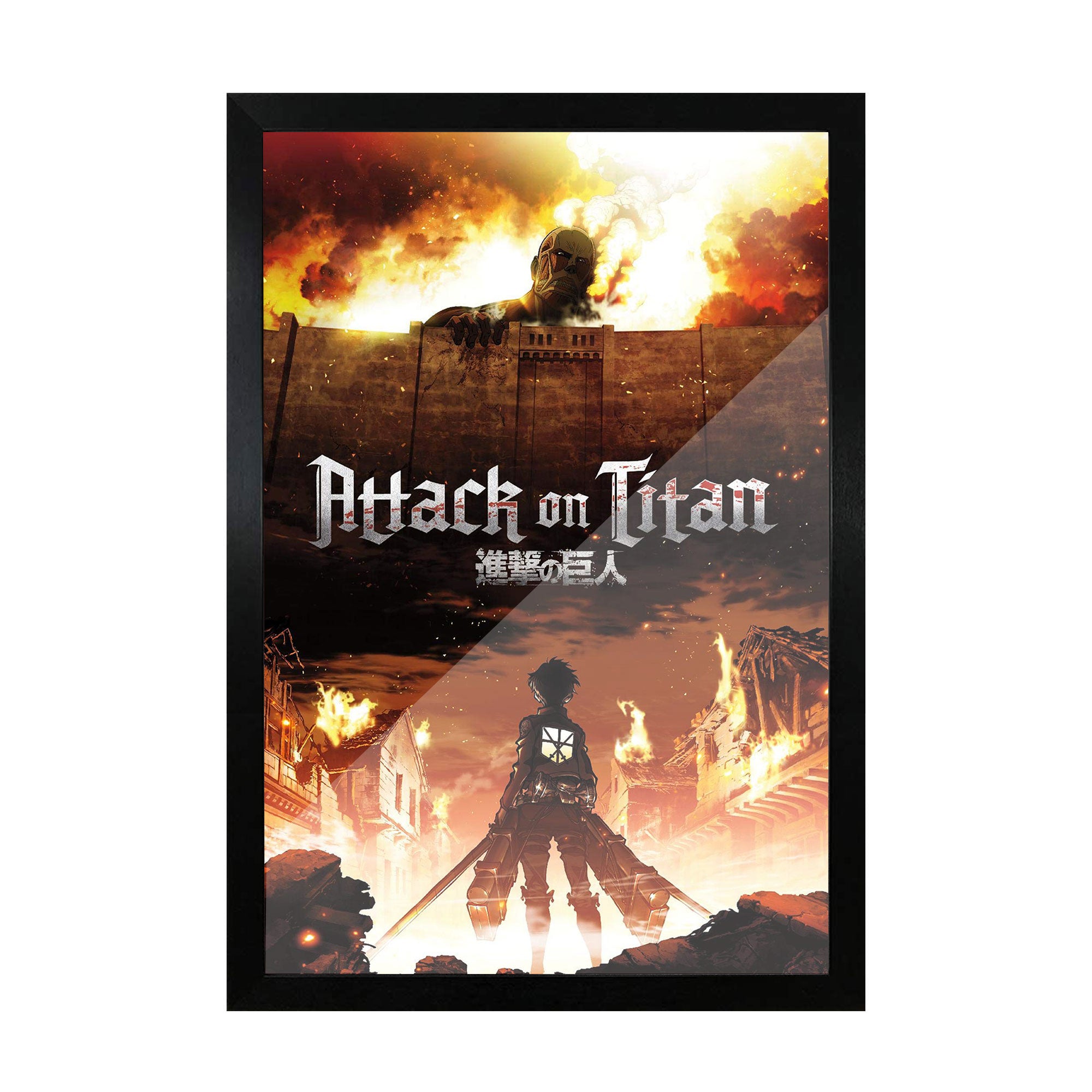 Attack on Titan Art Framed Poster | Anime Wall Frames – Frameo Store