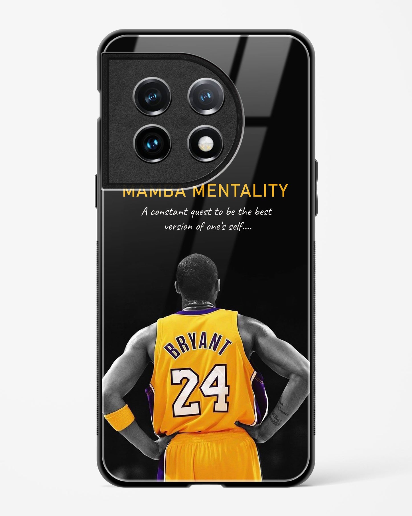 Kobe Bryant Mamba Mentality Glass Case Phone Cover