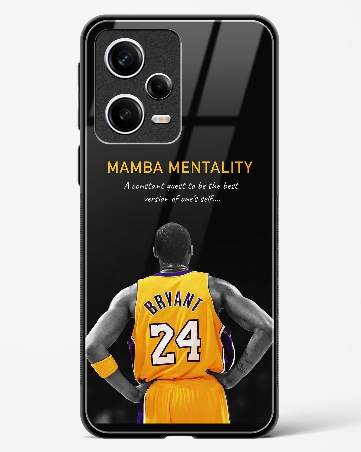 Kobe Bryant Mamba Mentality Glass Case Phone Cover